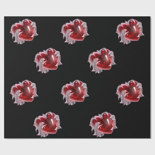 Red heart background Wrapping Paper for strong man ラッピングペーパー (フラット)