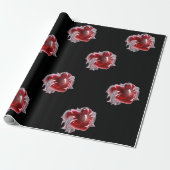 Red heart background Wrapping Paper for strong man ラッピングペーパー (アンロールド)