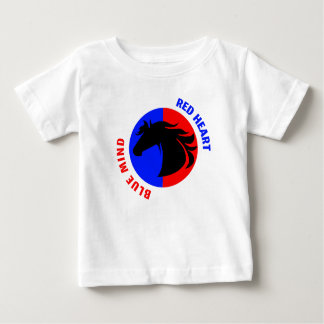 Red Heart Blue Mind Baby Bodysuit ベビーTシャツ
