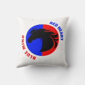Red Heart Blue Mind Decorative Throw Pillow クッション (裏面)