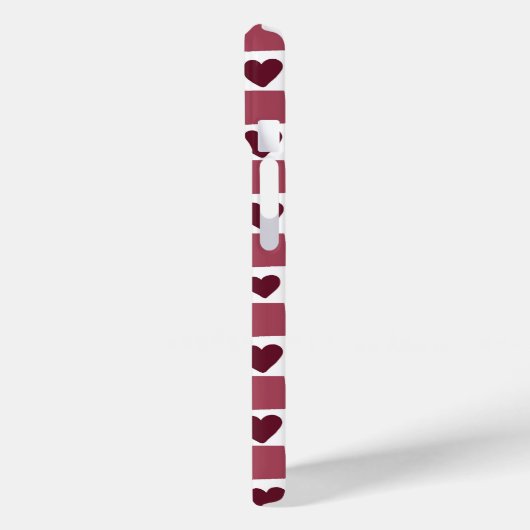 Red Heart Checkerboard Pattern Case-Mate iPhoneケース (裏面 / 左)