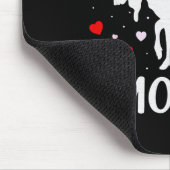 Red Heart Cud Love Graphic Moose Lover Valentine D マウスパッド (コーナー)