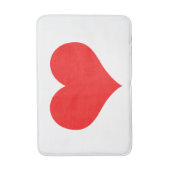 Red Heart Cute Valentine's Day White Custom Color バスマット (正面縦)