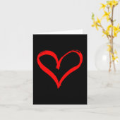 Red Heart Funny Cute Design For Men Women Husband  カード (黄色い花)