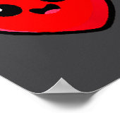 Red Heart Funny Cute Design For Men Women Husband  ポスター (角)