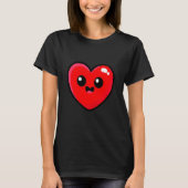 Red Heart Funny Cute Design For Men Women Husband  Tシャツ (正面)