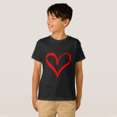 Red Heart Funny Cute Design For Men Women Husband  Tシャツ (正面フル)