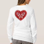 Red heart glitter butterfly tシャツ (裏面)