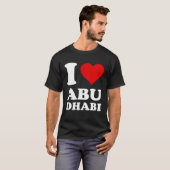 Red Heart I Love Abu Dhabi Tシャツ (正面フル)