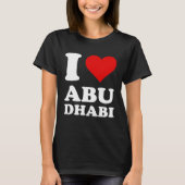 Red Heart I Love Abu Dhabi Tシャツ (正面)
