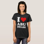Red Heart I Love Abu Dhabi Tシャツ (正面フル)