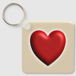 Red Heart Keychain – Cute 3D Love Design キーホルダー
