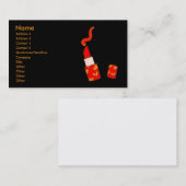 Red Heart Lipstick Pop Art Design 名刺 (正面/裏面)