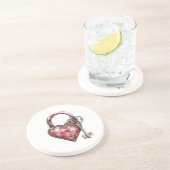Red Heart Lock & Key コースター (側面)