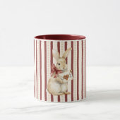 Red Heart Love Bunny Rabbit マグカップ (中央)
