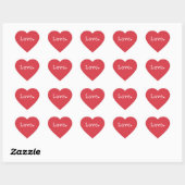 Red Heart Love Envelope Seal Sticker ハートシール (シート)
