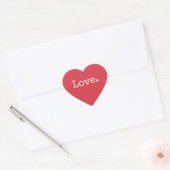 Red Heart Love Envelope Seal Sticker ハートシール (封筒)