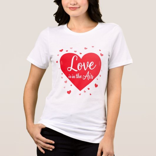 Red Heart LOVE Is In The Air Valentine’s Gift トライブレンドＴシャツ (正面)