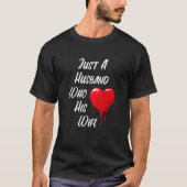 Red Heart Message Of Love Husband Valentine's Day Tシャツ (正面)