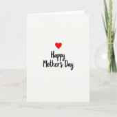 Red Heart Mothers Day Message Card カード (正面)