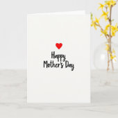 Red Heart Mothers Day Message Card カード (黄色い花)