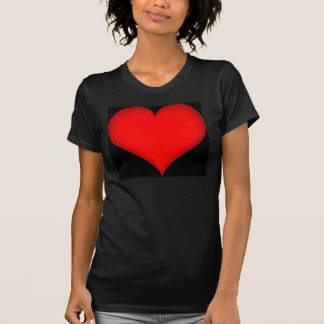 red_heart_on_black_field tシャツ