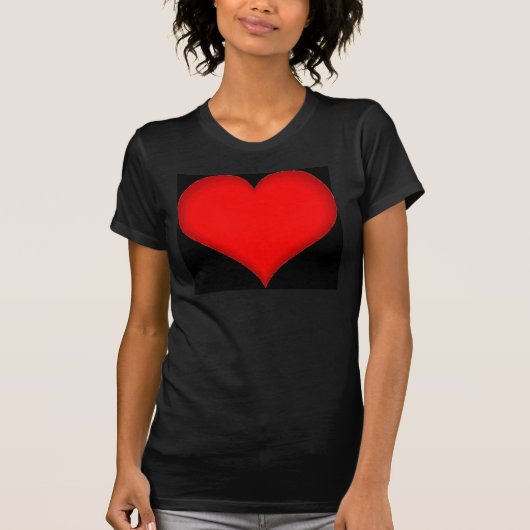 red_heart_on_black_field tシャツ (正面)