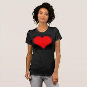 red_heart_on_black_field tシャツ (正面フル)
