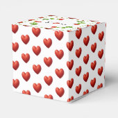Red Heart Pattern Gift Box with Heart Window フェイバーボックス (裏面サイド)
