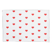Red Heart Patterns Cute Valentine's Day Gift Decor 枕カバー (正面)