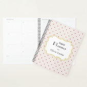 Red Heart Personalized Planner With Custom Name プランナー手帳 (ディスプレー)