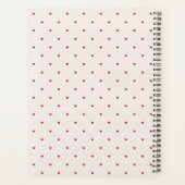 Red Heart Personalized Planner With Custom Name プランナー手帳 (裏面)