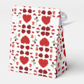 Red heart red flowers garden chic floral foliage フェイバーボックス (裏面サイド)