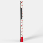 Red heart red flowers garden chic floral foliage samsung galaxyケース (右側面)