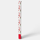 Red heart red flowers garden chic floral foliage samsung galaxyケース (左側面)