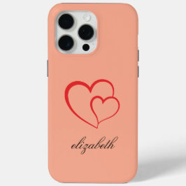 red heart shape colorful background personalized  iPhone 15 pro maxケース