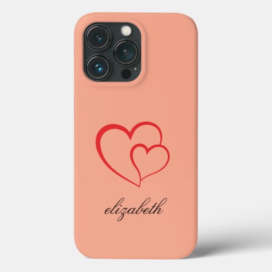 red heart shape colorful background personalized  Case-Mate iPhoneケース (裏面)