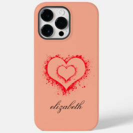 red heart shape colorful background personalized  Case-Mate iPhone 14 pro maxケース