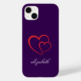 red heart shape colorful background personalized  Case-Mate iPhone 14 plusケース