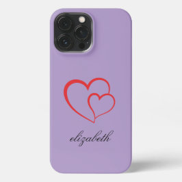 red heart shape colorful background personalized  iPhone 13 pro maxケース