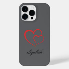 red heart shape colorful background personalized  iPhone 14 pro maxケース