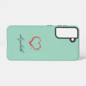 red heart shape colorful background personalized  samsung galaxyケース (裏面横)