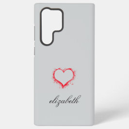 red heart shape colorful background personalized  samsung galaxy s22 ultraケース