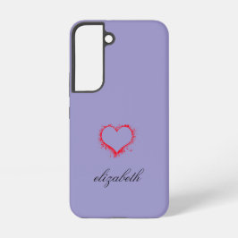 red heart shape colorful background personalized  samsung galaxy s22ケース