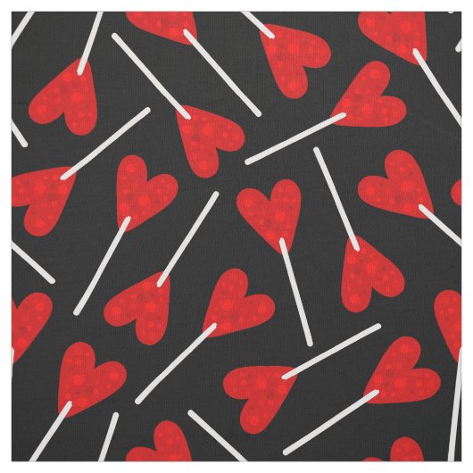 red heart shape lollipop candy ファブリック (見本)