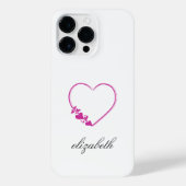 red heart shape withe background personalized  iPhoneケース (裏面)