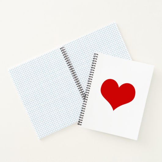 Red Heart Spiral Notebook  ノートブック (内部)