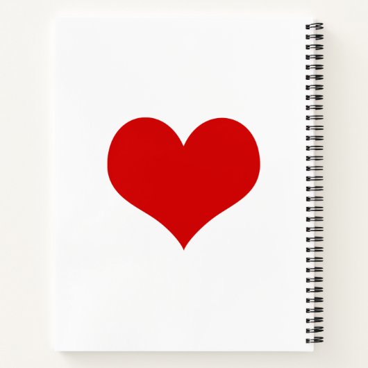 Red Heart Spiral Notebook  ノートブック (裏面)