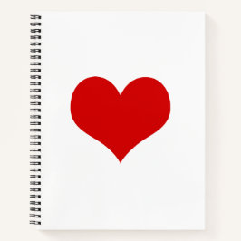 Red Heart Spiral Notebook  ノートブック