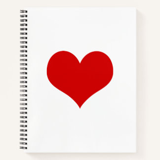Red Heart Spiral Notebook ノートブック
